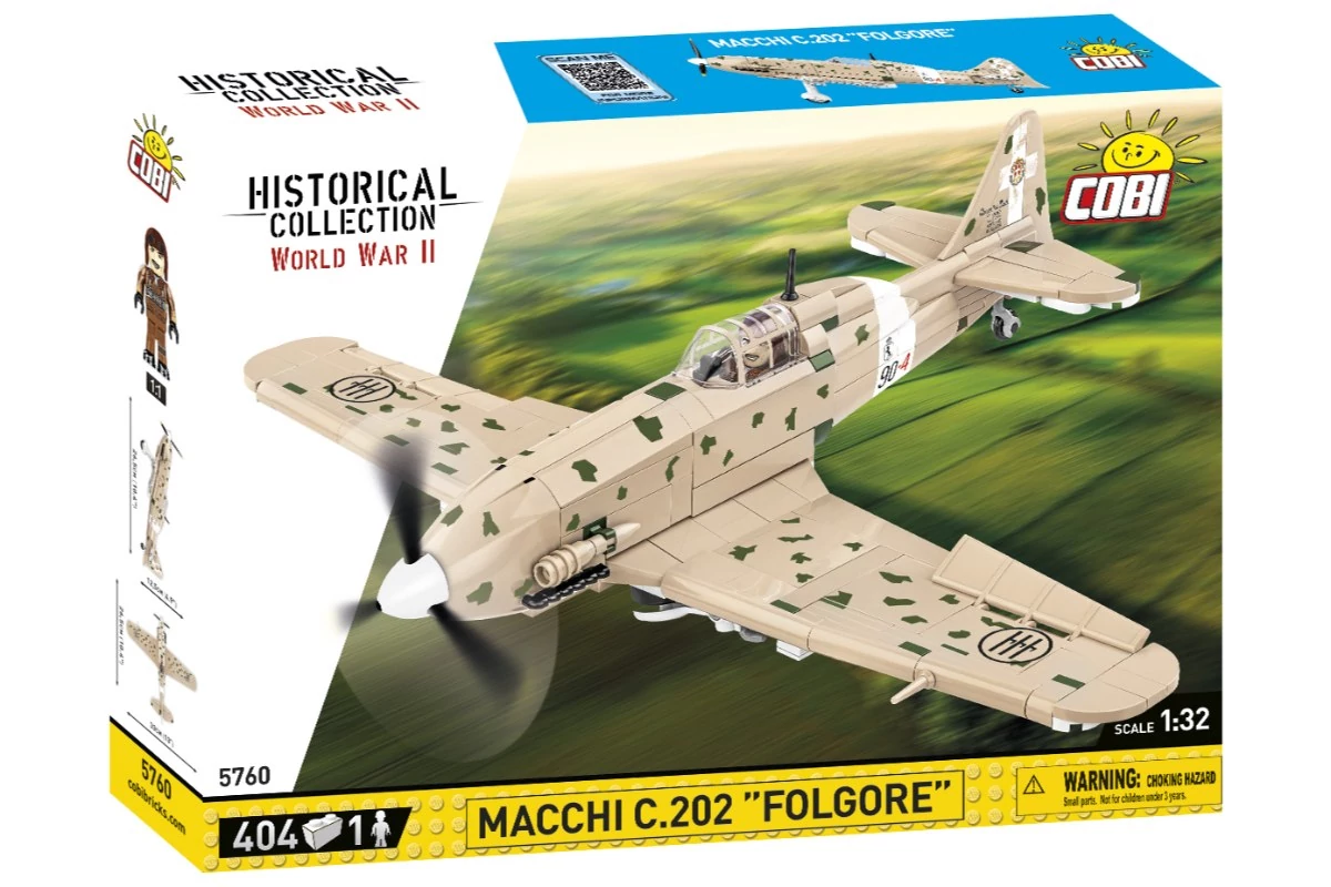 COBI-5760 – Macchi MC.202 Folgore – olasz vadászrepülőgép – 100% kompatibilis minden más kedvelt márkával