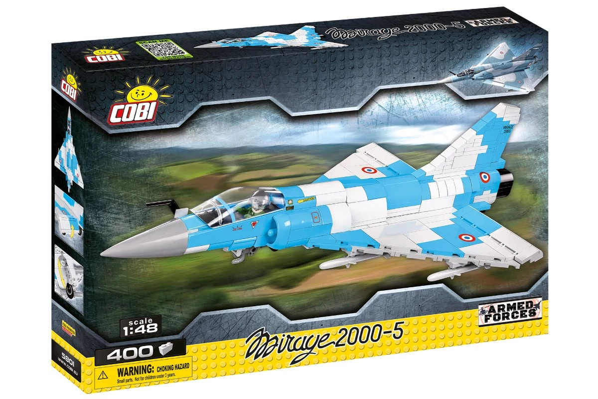 COBI-5801 – Mirage 2000-5 – Francia vadászgép építőjáték – 100% kompatibilis minden más kedvelt márkával