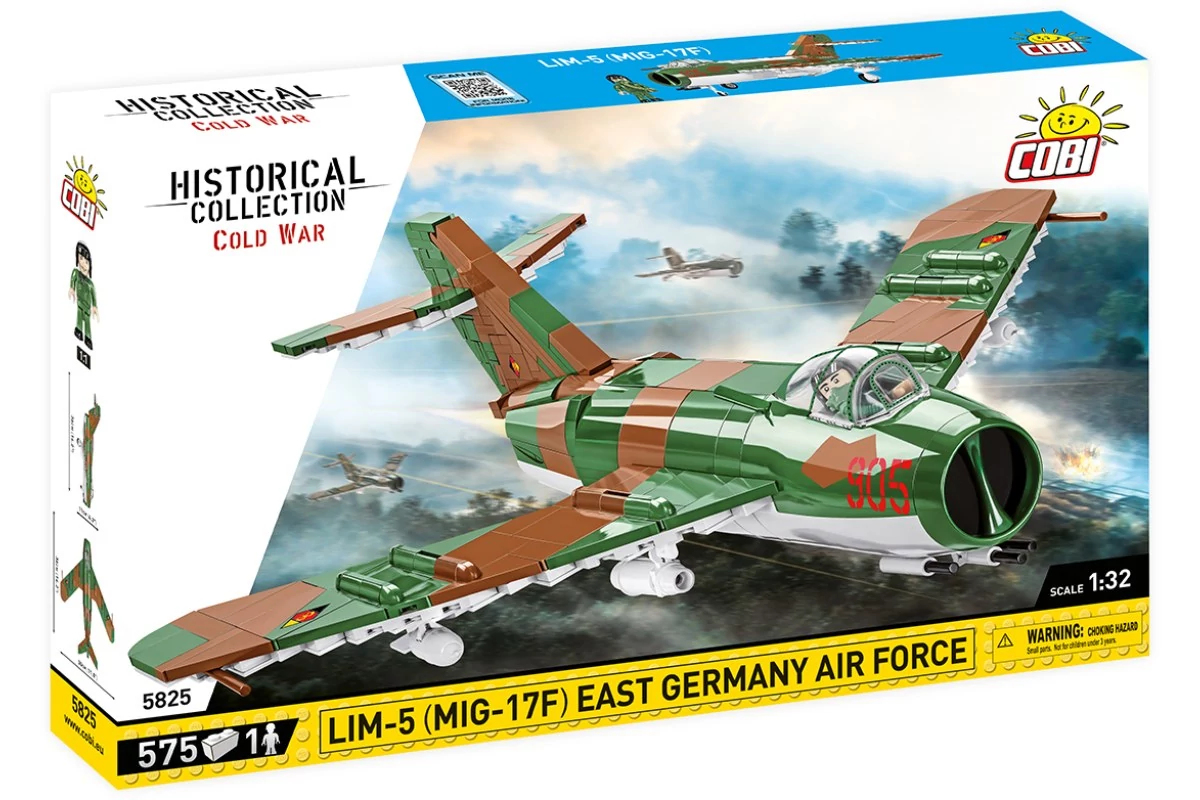 COBI-5825 – LIM-5 (MiG-17F) – Keletnémet vadászgép építőjáték – 100% kompatibilis minden más kedvelt márkával