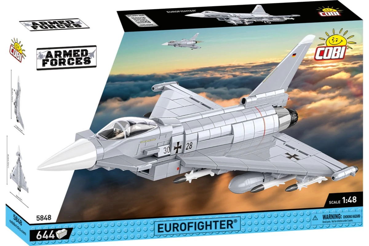 COBI-5848 – Eurofighter Typhoon – Német többcélú vadászgép építőjáték – 100% kompatibilis minden más kedvelt márkával