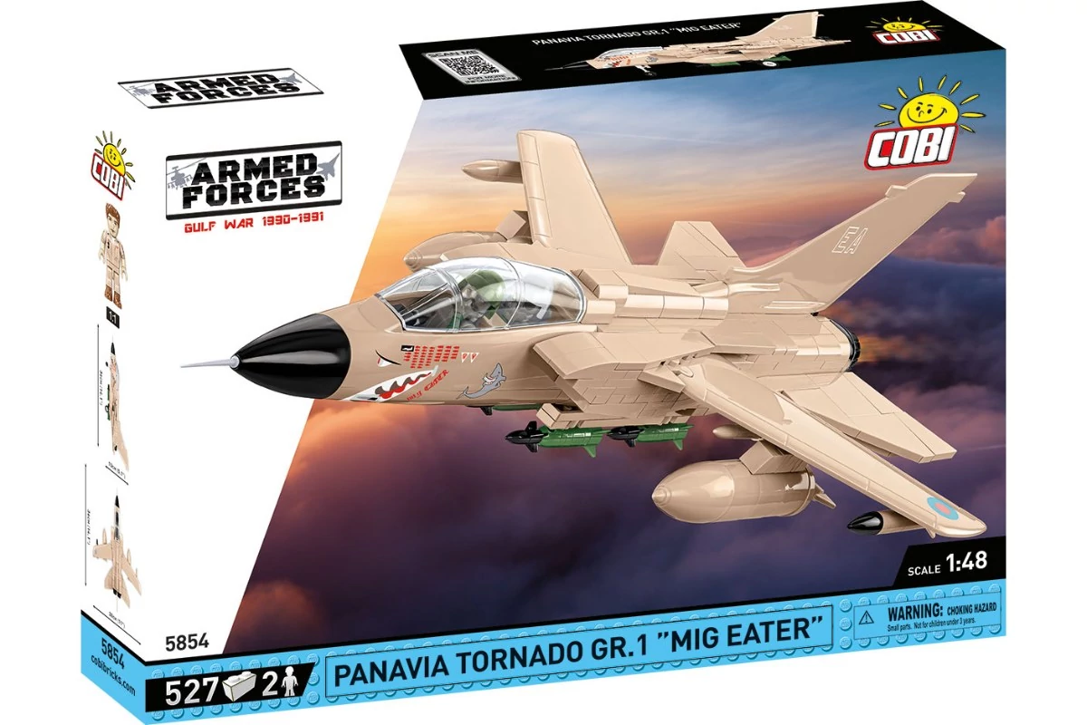 COBI-5854 – Panavia Tornado GR.1 „MiG Eater” – Öbölháborús vadászbombázó építőjáték – 100% kompatibilis minden más kedvelt márkával