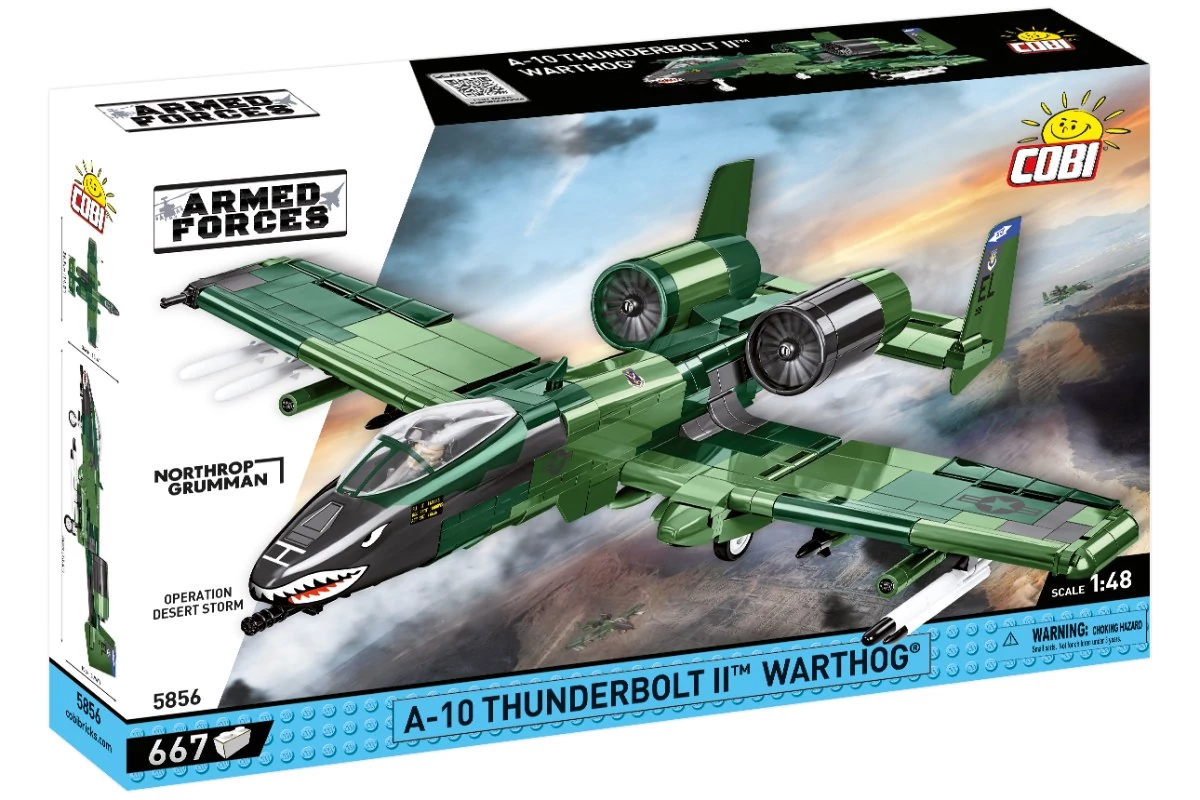 COBI-5856 – A-10 Thunderbolt II Warthog – Csatarepülőgép építőjáték – 100% kompatibilis minden más kedvelt márkával