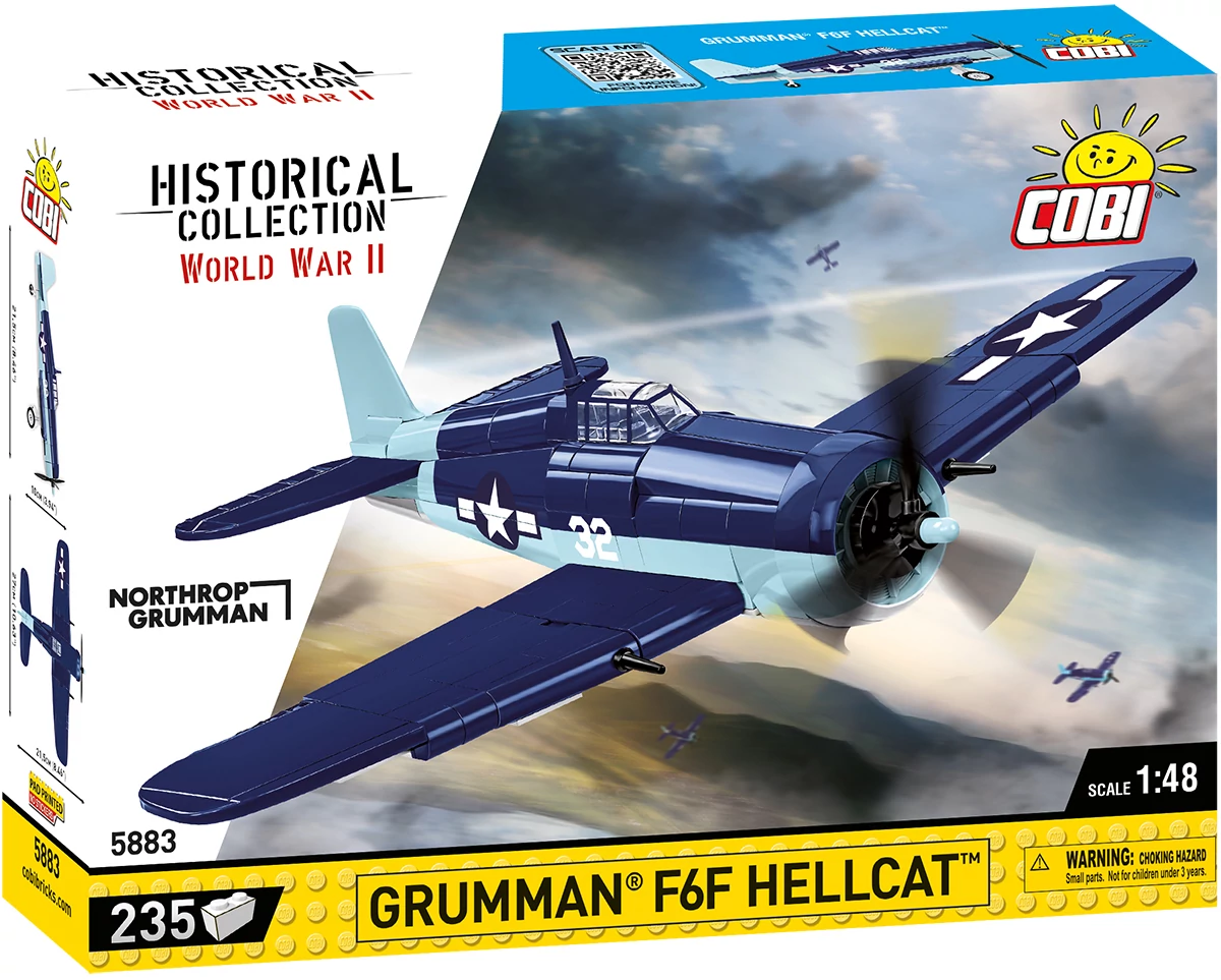 COBI-5883 - Grumman F6F Hellcat vadászgép – 100% kompatibilis minden más kedvelt márkával