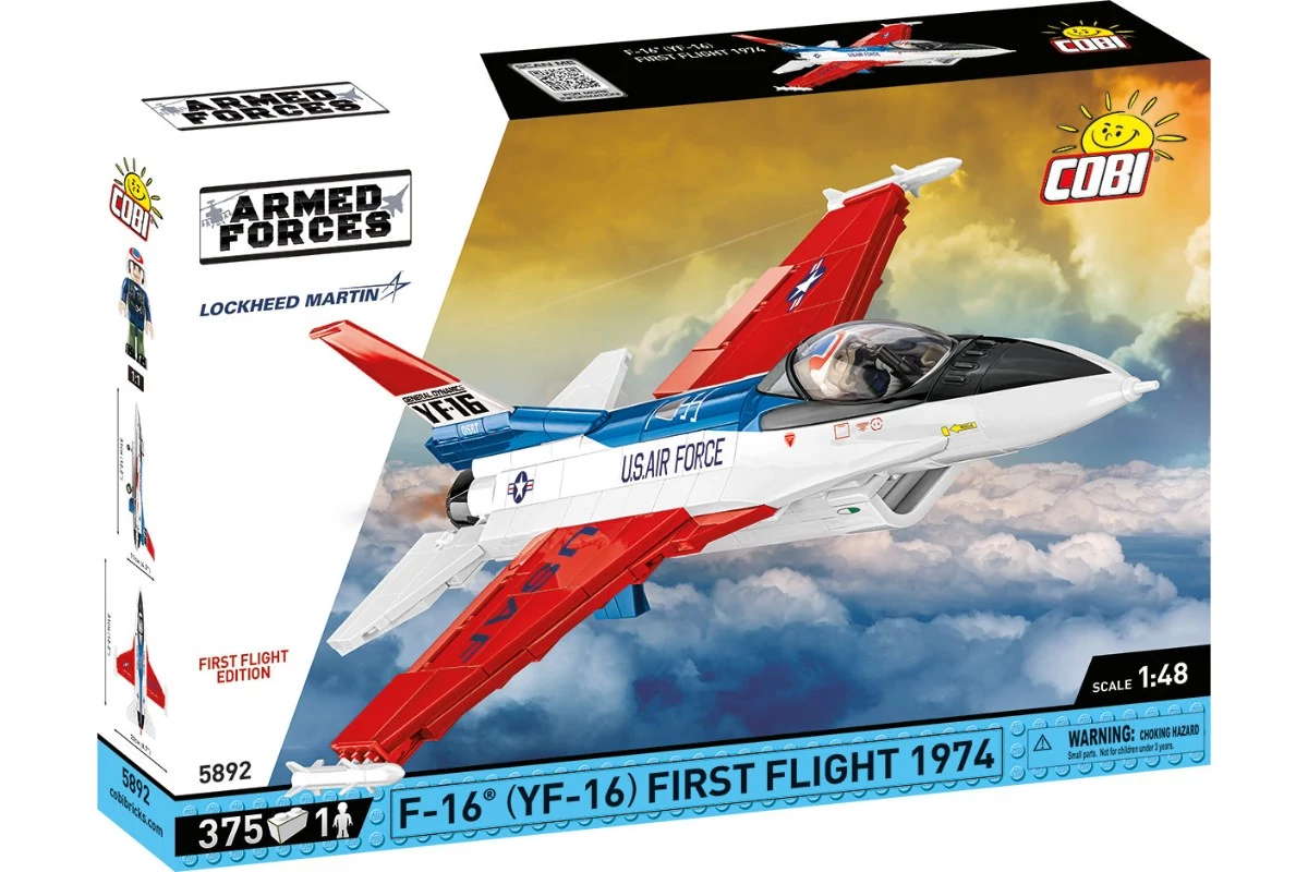 COBI-5892 – F-16 (YF-16) First Flight 1974 – Vadászgép építőjáték – 100% kompatibilis minden más kedvelt márkával