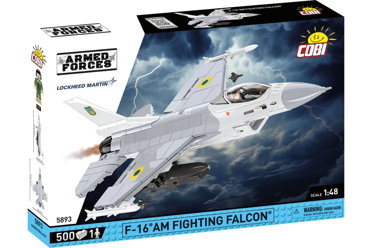 COBI-5893 – F-16AM Fighting Falcon – NATO vadászgép építőjáték – 100% kompatibilis minden más kedvelt márkával