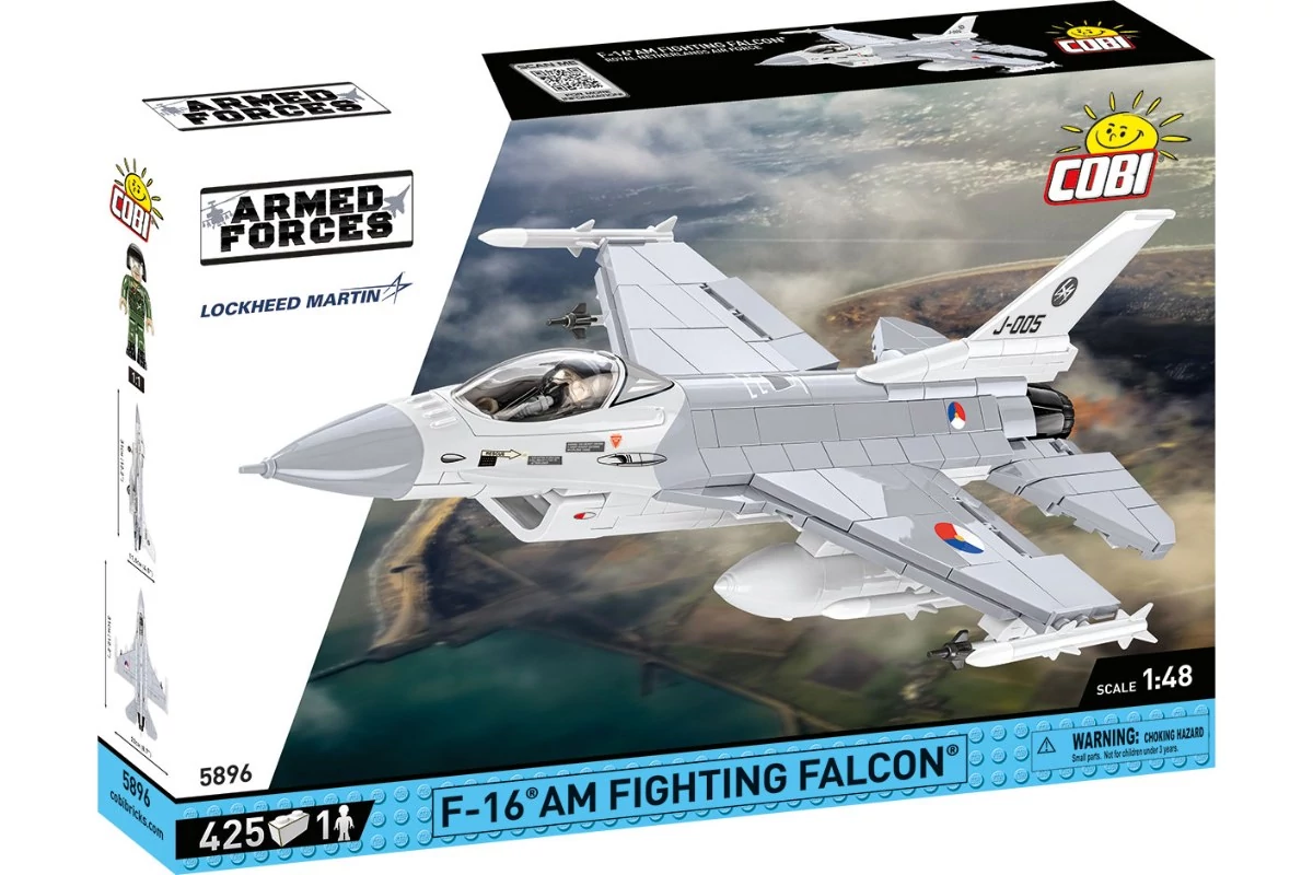 COBI-5896 – F-16AM Fighting Falcon – NATO vadászgép építőjáték – 100% kompatibilis minden más kedvelt márkával