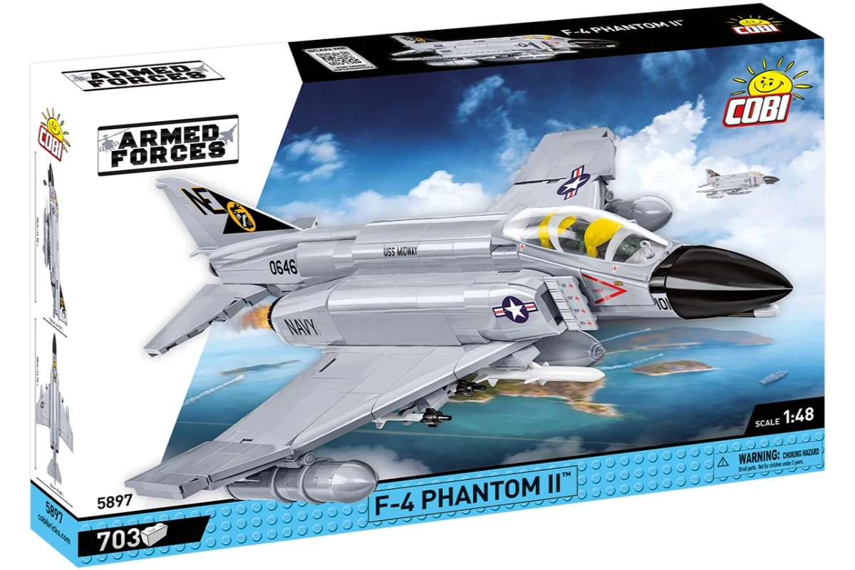 COBI-5897 – F-4 Phantom II – Amerikai többfeladatú vadászbombázó építőjáték – 100% kompatibilis minden más kedvelt márkával