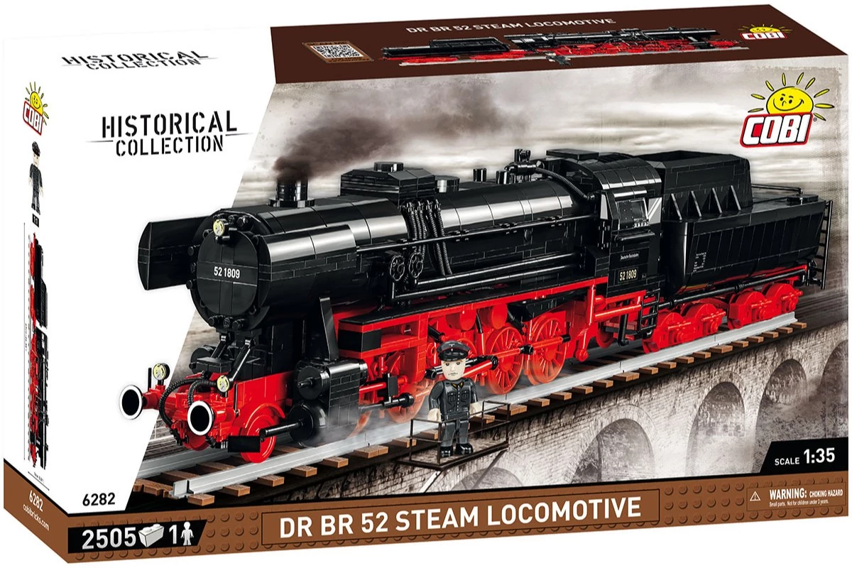 COBI 6282 – DR BR 52 gőzmozdony építőjáték– 100% kompatibilis minden más kedvelt márkával