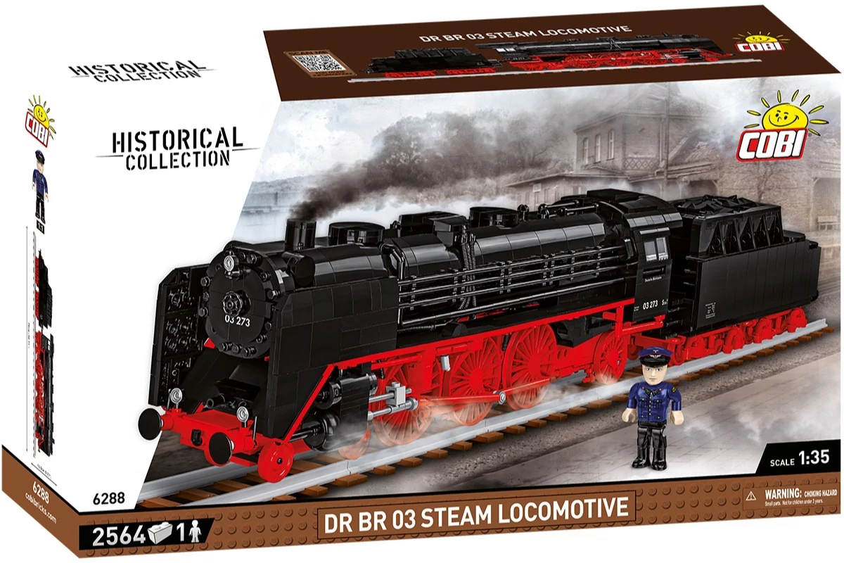 COBI 6288 - DR BR 03 gőzmozdony építőjáték– 100% kompatibilis minden más kedvelt márkával