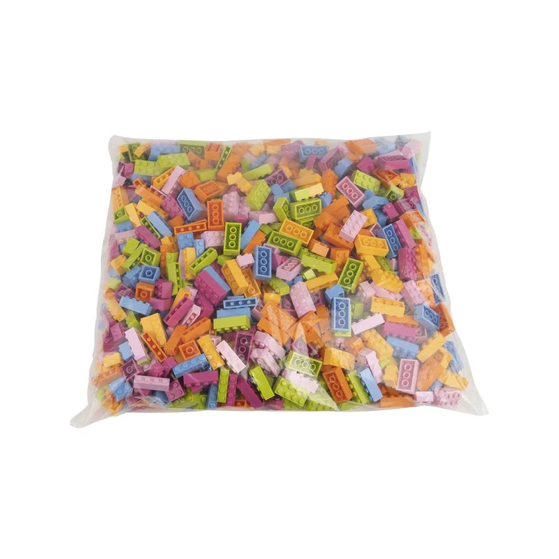 Q-BRiCKS® | 1000 db-os vegyes, 100% kompatibilis építőkocka készlet vidám színekben | elsősorban óvodáknak (alapkockák)