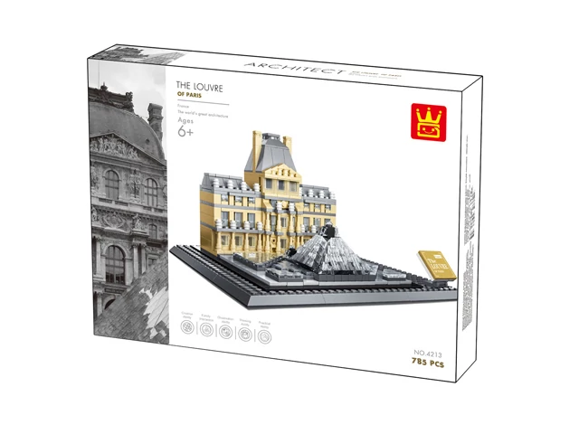 WANGE 4213 - Párizsi Louvre – Franciaország építőjáték - 100% kompatibilis minden más kedvelt márkával
