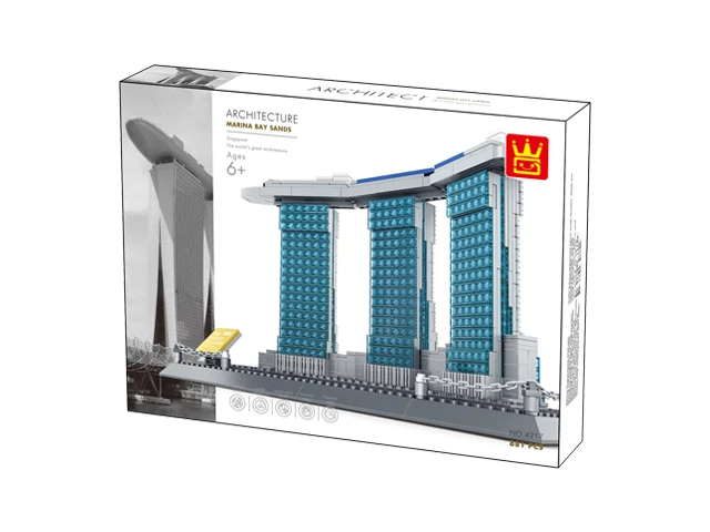 WANGE 4217 - Marina Bay Sands – Szingapúr építőjáték - 100% kompatibilis minden más kedvelt márkával