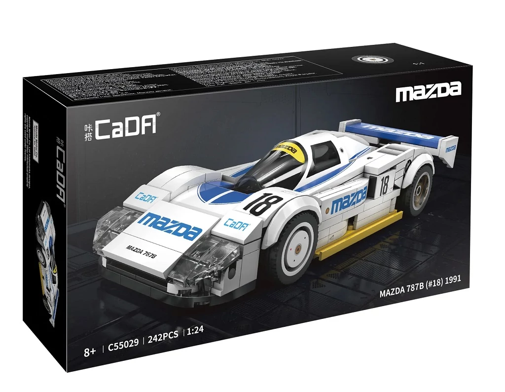 CaDA® C55029W - Mazda 787B versenyautó építőjáték - 100% kompatibilis minden más kedvelt márkával