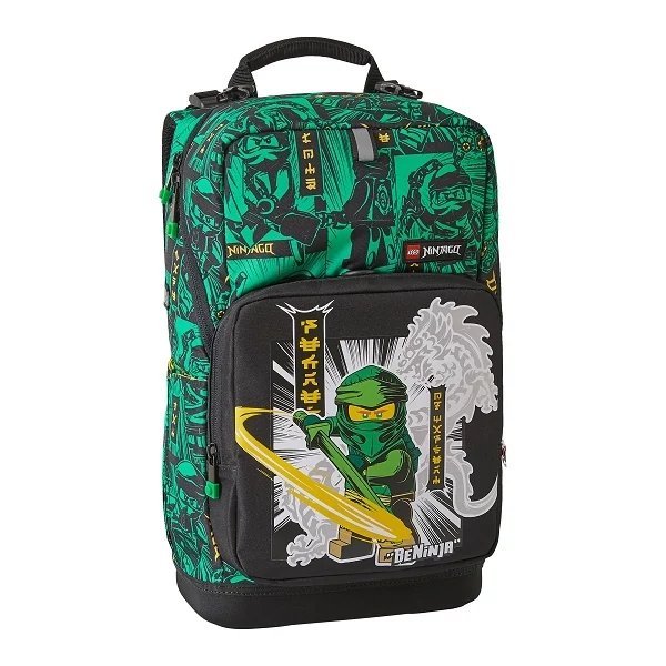 LEGO® Kiegészítő - Ninjago Green Optimo iskolatáska + felcsatolható tornazsák