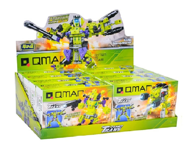 QMAN® 42203 - 4 az 1-ben Pioneer harcos robot építőjáték - 100% kompatibilis minden más kedvelt márkával